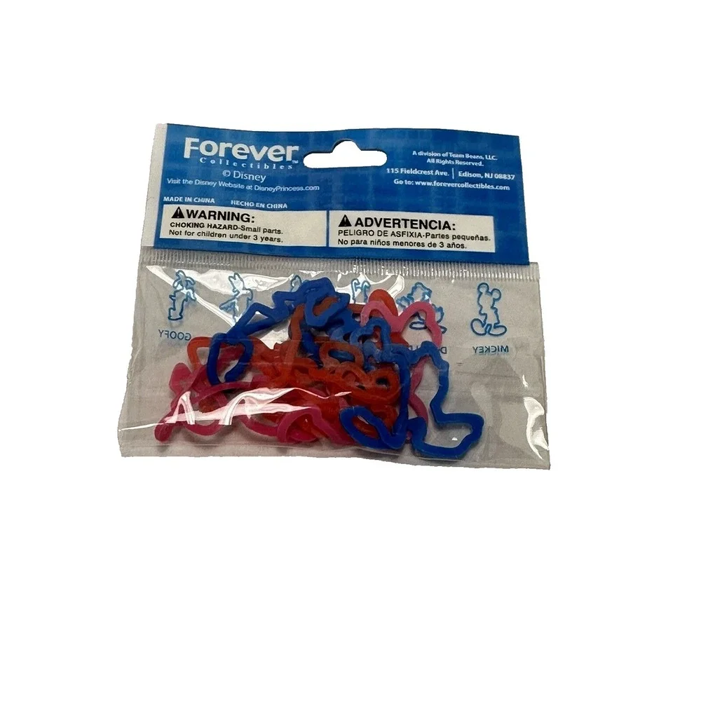 5 packs of 6 count DISNEY kids rubber‎ band bracelets MICKEY MOUSE